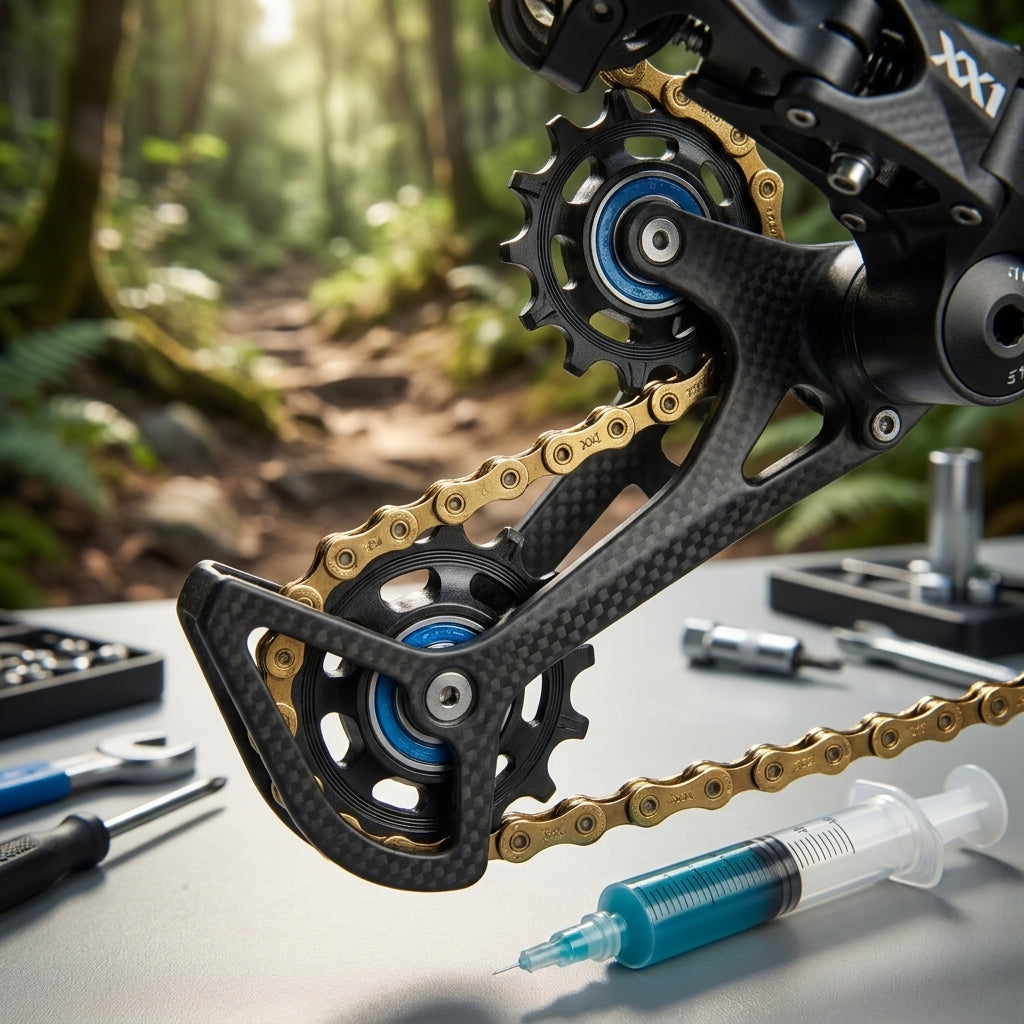 SRAM XX1 X-Sync 11-fach keramisches Schaltrollen-Set für präzise, effiziente Schaltperformance.