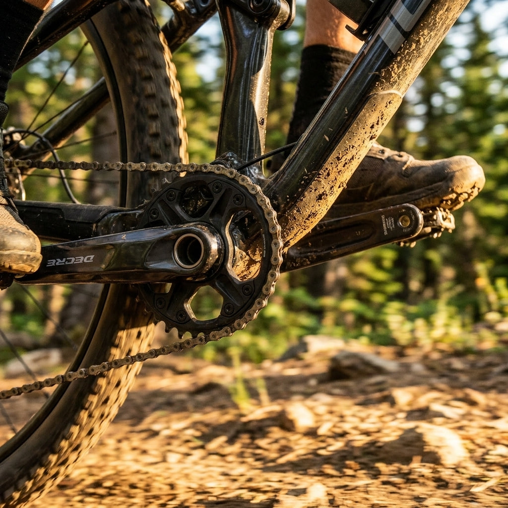 SHIMANO DEORE FC-M6100 12-fach Mountainbike Kurbelgarnitur, 170mm, 32 Zähne. Robust und präzise für Trails.