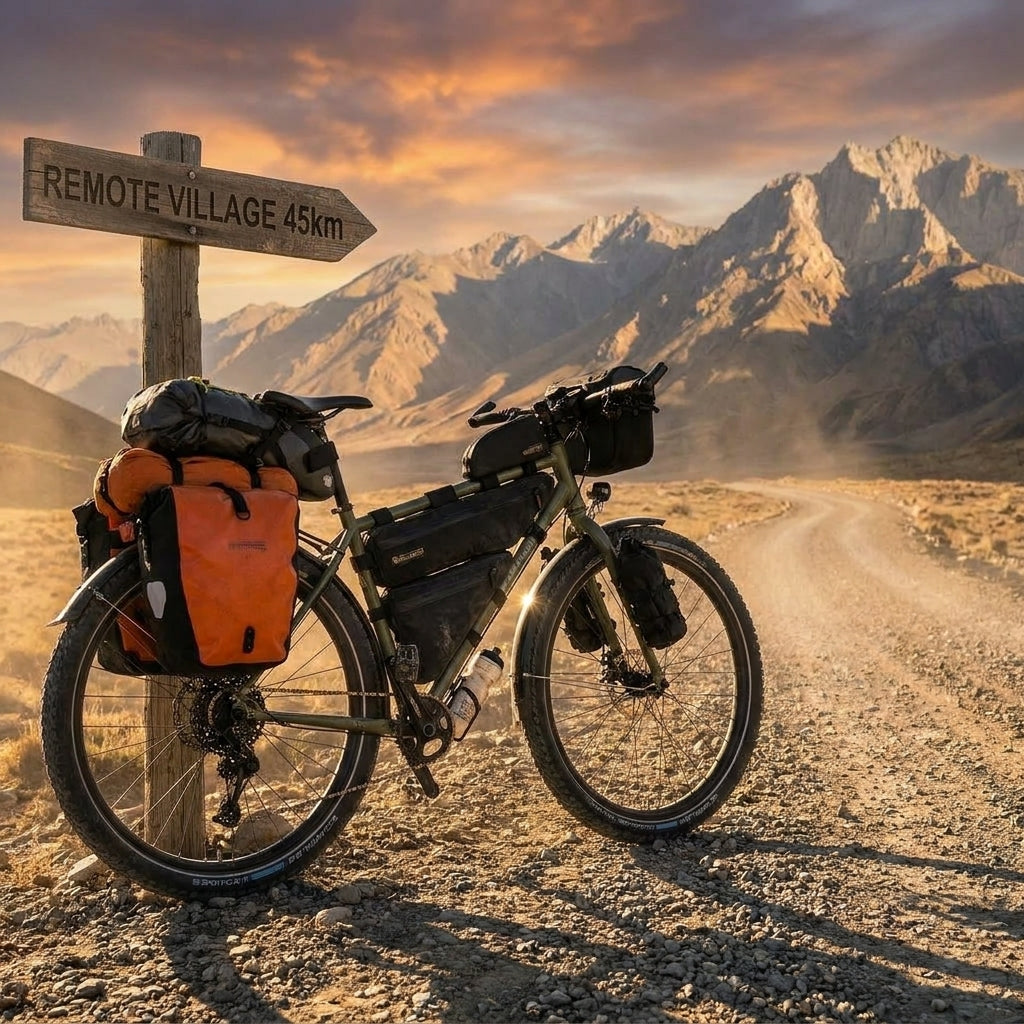 Schwalbe Marathon Mondial Reifen auf Tourenrad. Robuster Reise Fahrradreifen mit Pannenschutz für Abenteuer und E-Bike.