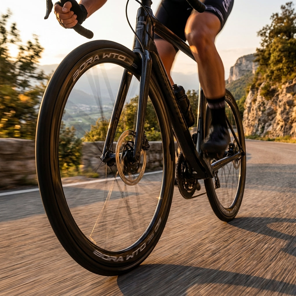 Campagnolo Bora WTO DB 35 C23 Carbon Laufradsatz für Rennräder. High-Performance Scheibenbremsen-Laufräder für Geschwindigkeit.