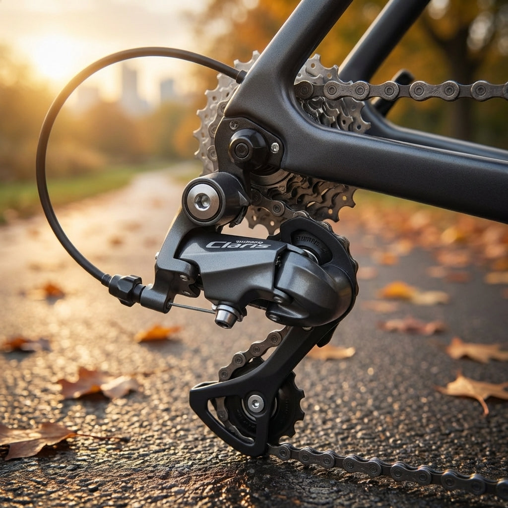Shimano Claris RD-R2000 Schaltwerk 8-fach mittellang für Rennrad und Fitnessbike in Schwarz.