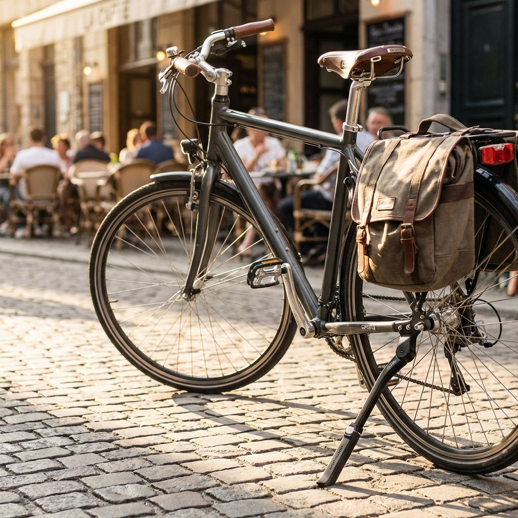 Ursus Easy Seitenständer schwarz verstellbar Alu am 26-28 Zoll Fahrrad.