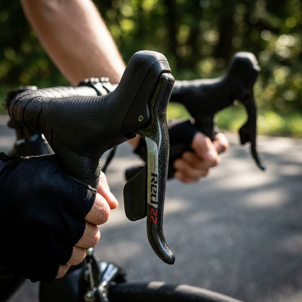 SRAM Rennrad Bremshebelüberzug schwarz RED 22 für hydraulische Bremsen. Verbessert Grip, Komfort und Kontrolle.