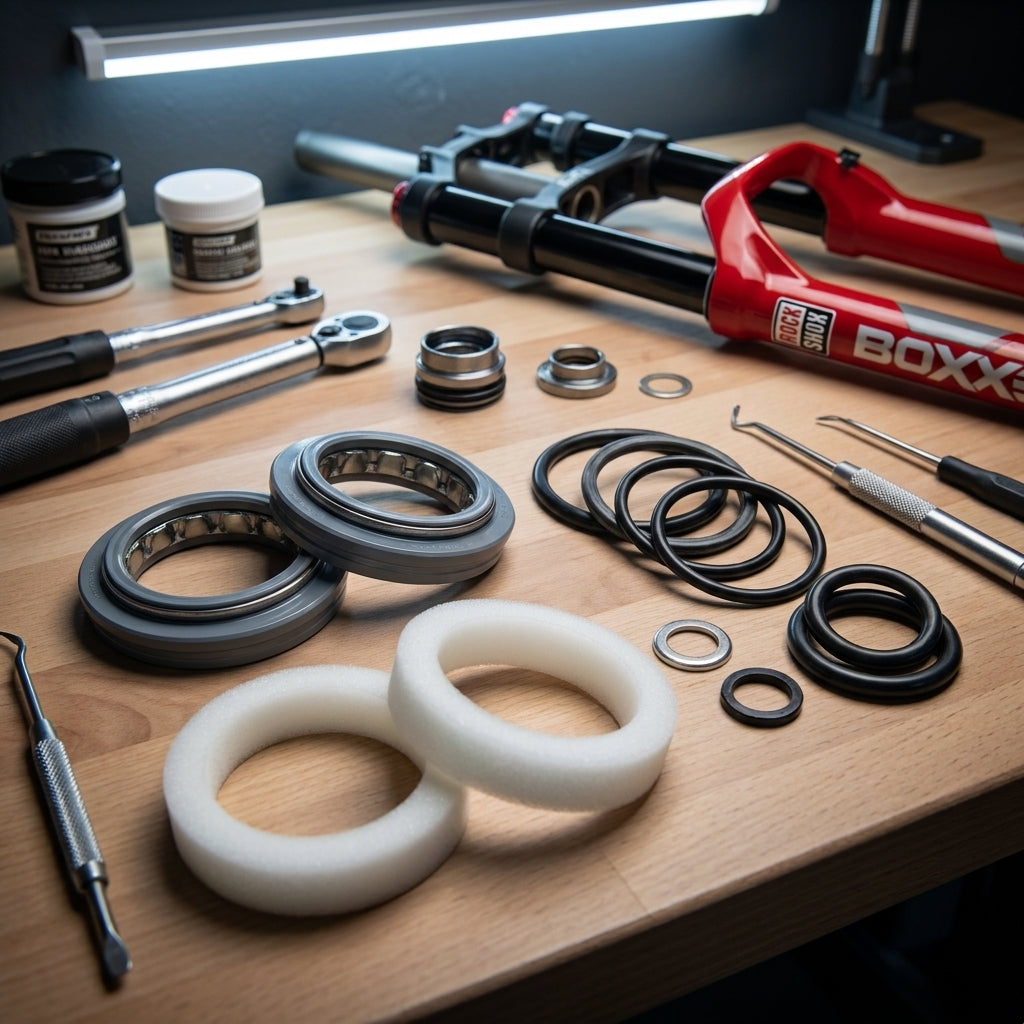 RockShox Boxxer World Cup Federgabel Service-Kit (2012-2014). Original Wartungskit für präzise Performance und Langlebigkeit.