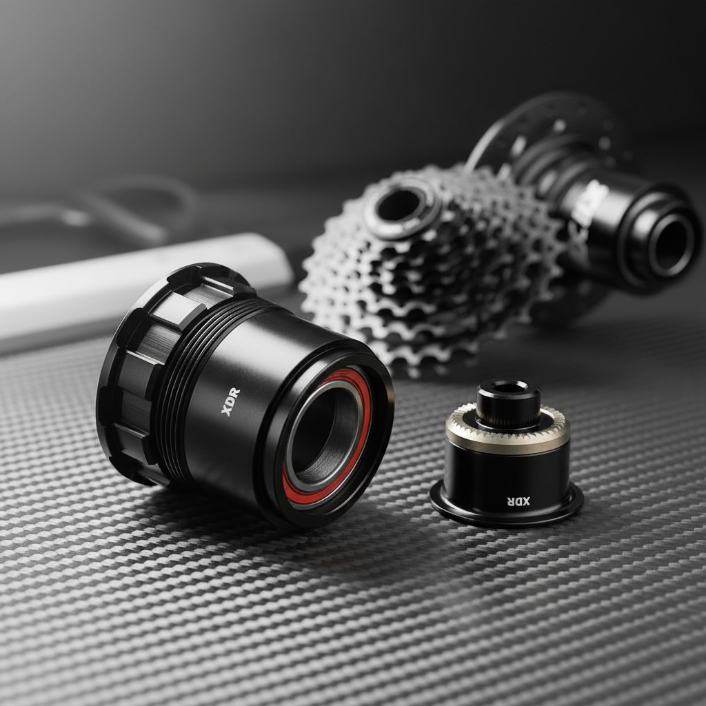 DT Swiss SRAM XDR Ratchet EXP Freilauf-Umrüstkit aus Aluminium für Fahrradnaben und Kassetten.