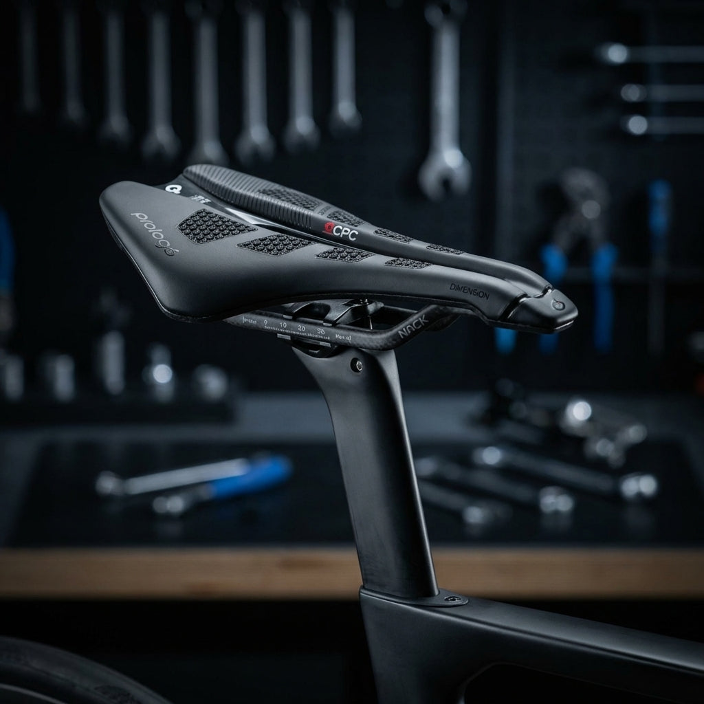 Prologo Dimension 143 CPC Nack Sattel in Schwarz für Rennrad und MTB mit ergonomischem Design und 169g Gewicht.