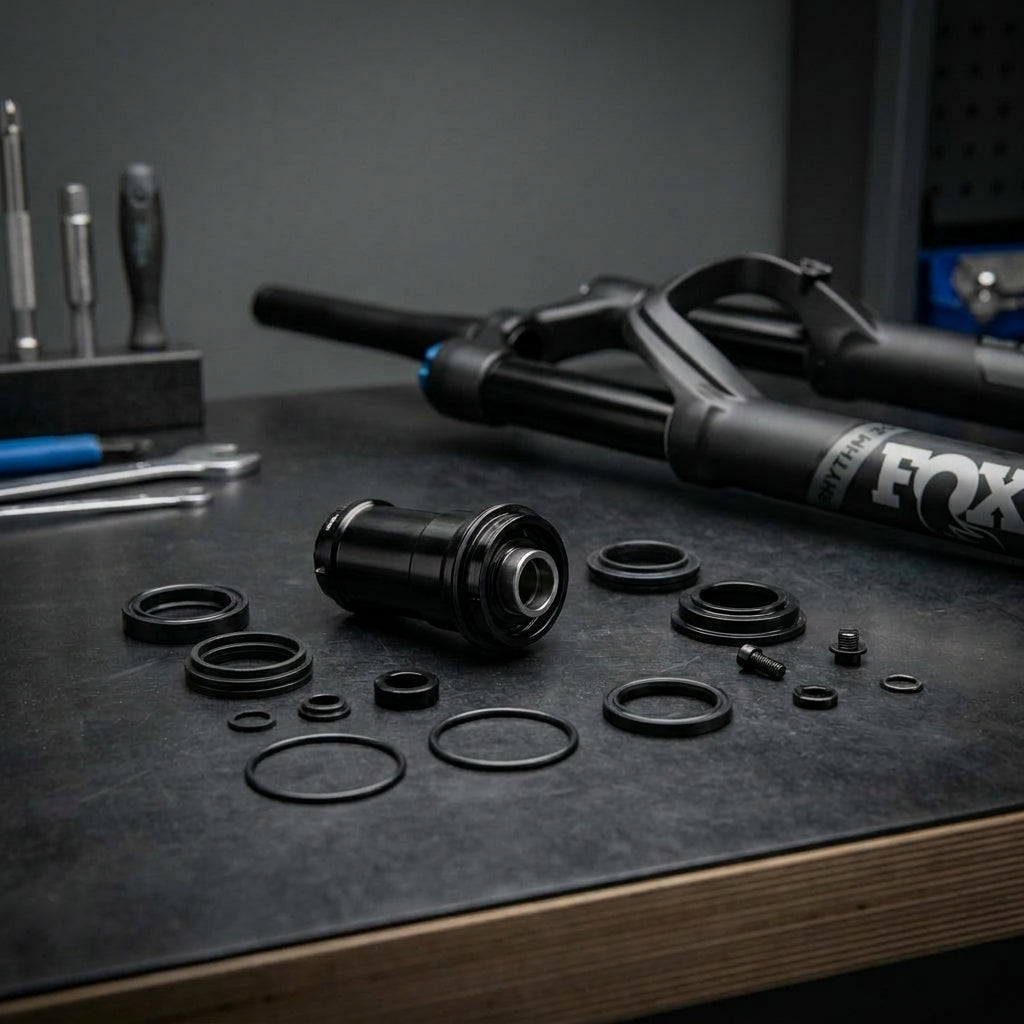 FOX Service Set Rhythm 36 E-Optimized. Wartungsset für FOX E-MTB Federgabel. Präzise, langlebig, Matte Black Fahrradteile.