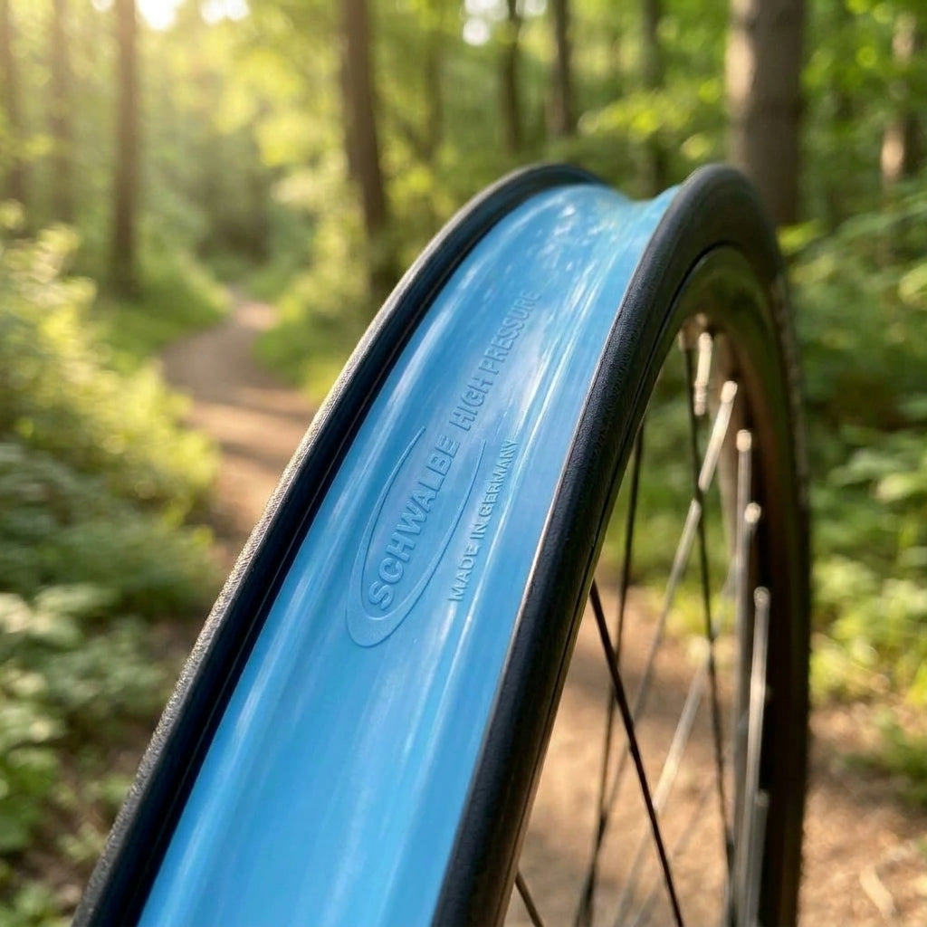 Schwalbe High Pressure Felgenband 25-584 TPU Sky-Blue für Pannensicherheit. Schützt Fahrradschlauch vor Felgenkanten.
