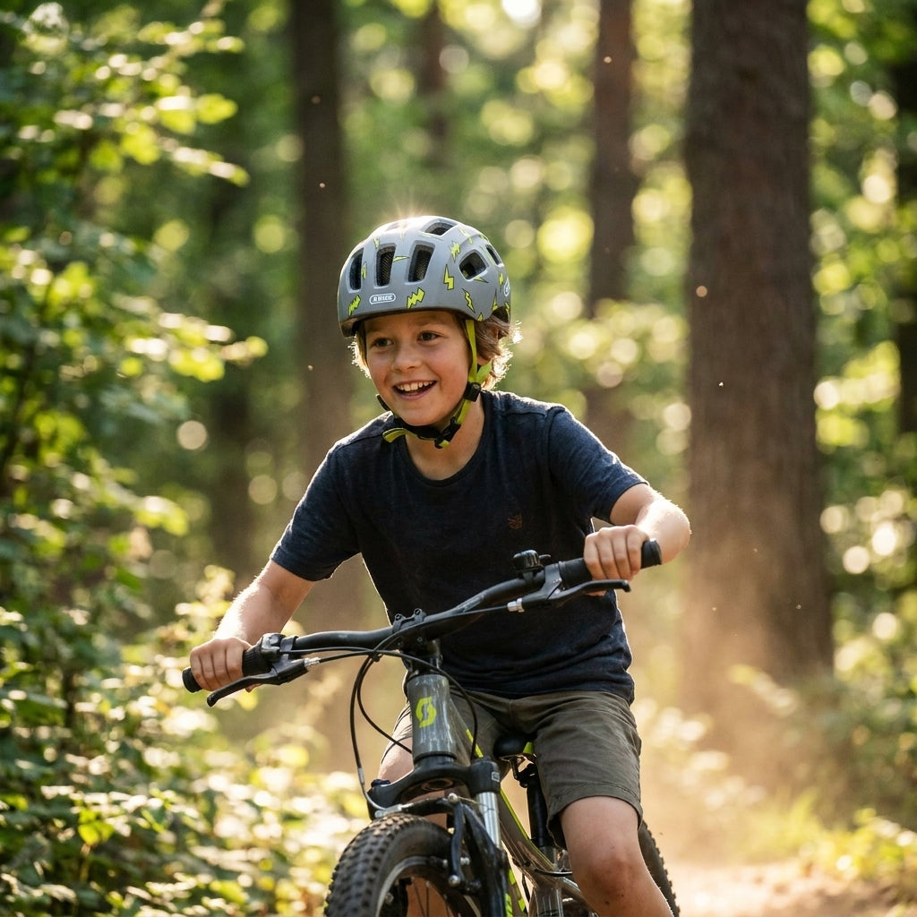 Abus Kinderhelm Youn-I 2.0 grey flash M. Optimaler Kopfschutz für Kinder und Jugendliche beim Radfahren. Sicher & bequem.