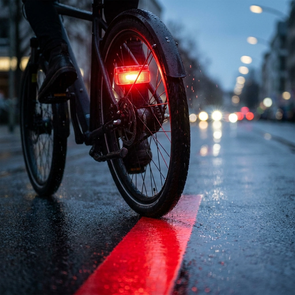 Busch+Müller Toplight Line Bremslicht LED Rücklicht am Fahrrad bei Nacht und Regen, StVZO-zugelassen.