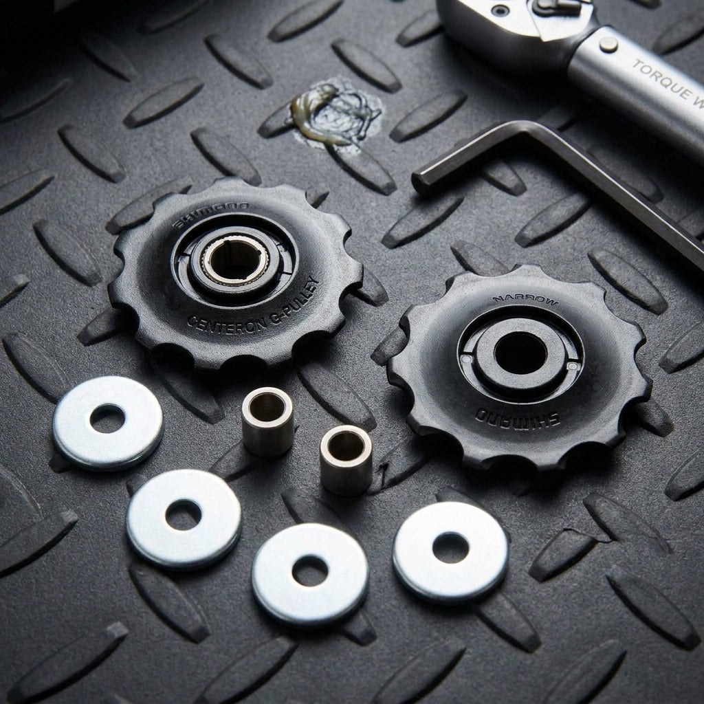 SHIMANO Schaltrollensatz RD-M370 für präzise MTB und Trekking Schaltungen. Leicht, robust, optimierte Kettenführung.