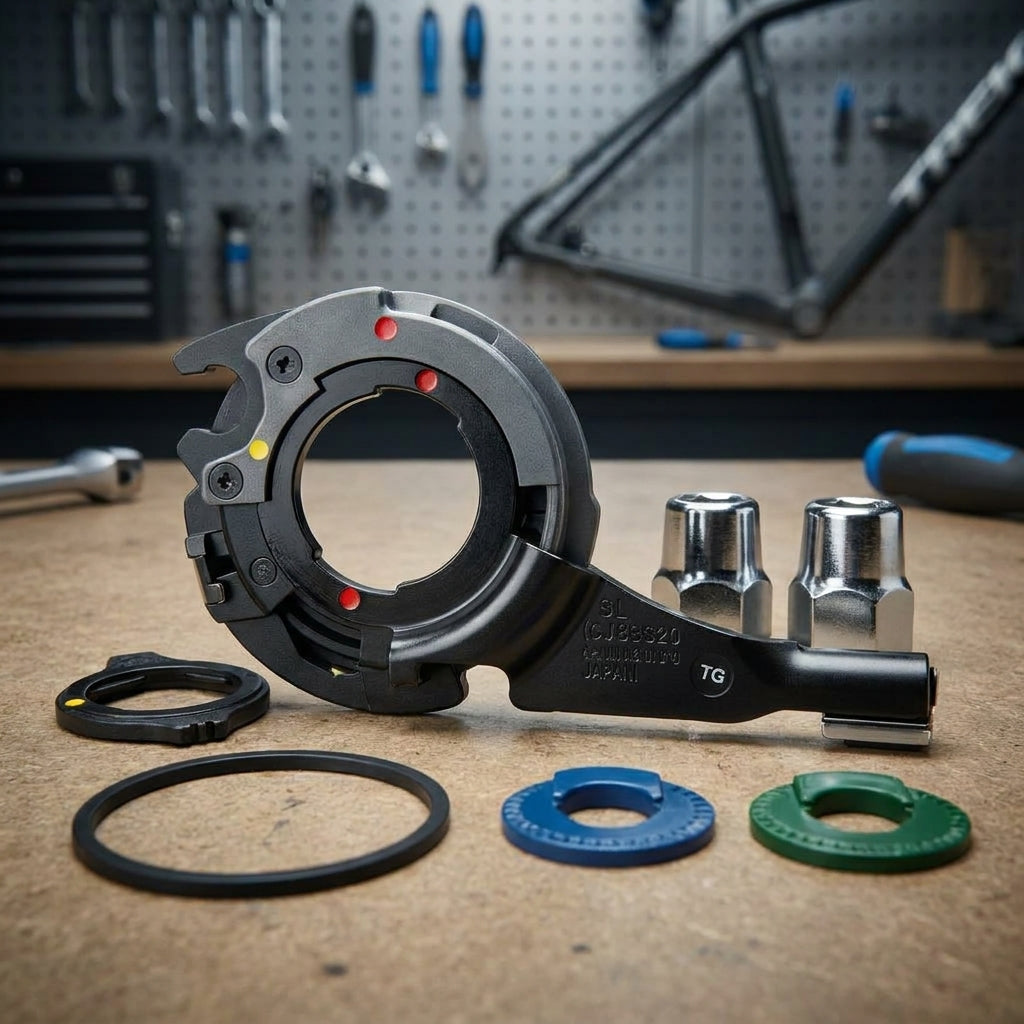 SHIMANO Sicher-Unterlegscheibe CJ8S20. Präzision für Getriebenaben. Sichert Fahrradkomponenten. Wartung & Reparatur.