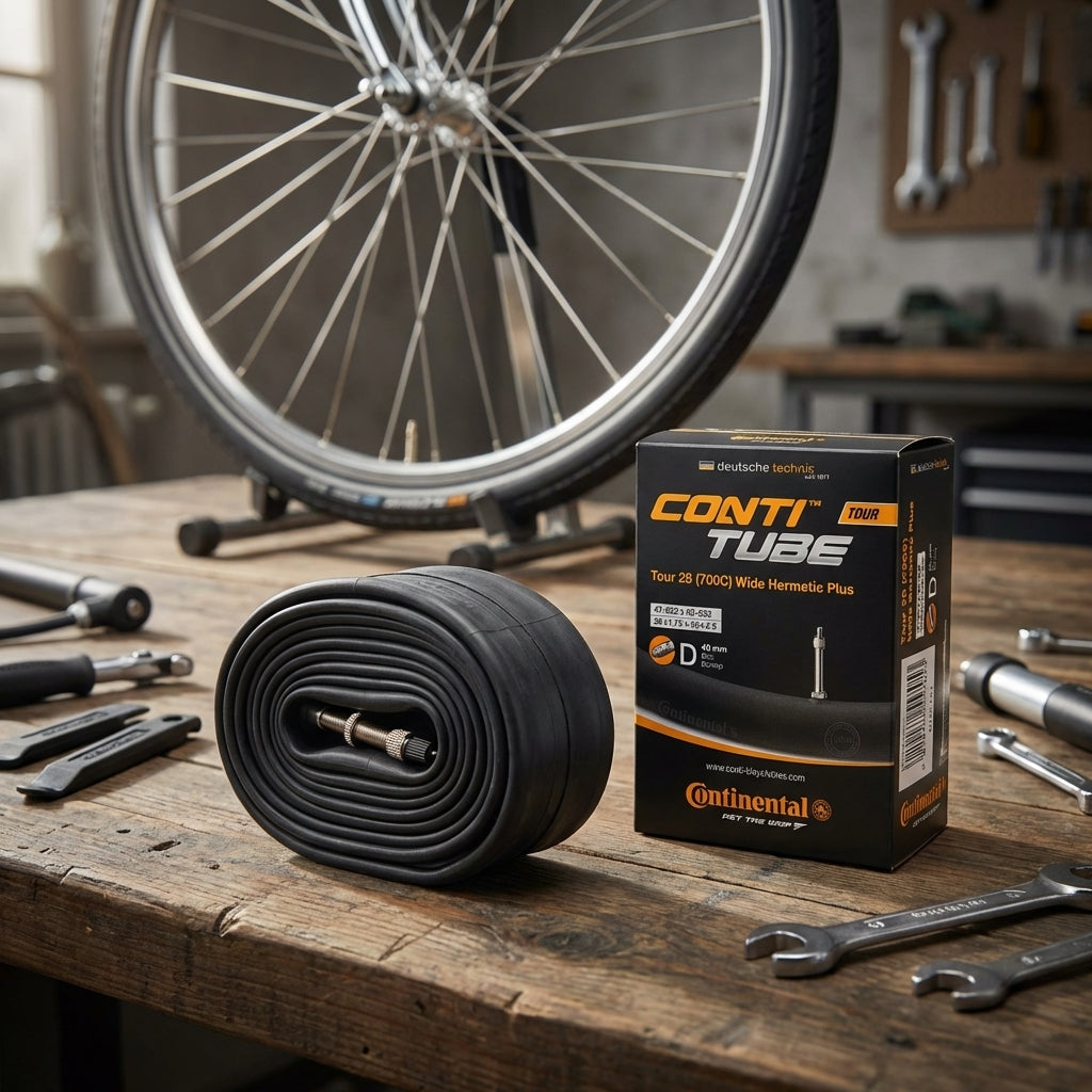Continental Conti Tour 28 Wide Hermetic Plus Fahrradschlauch mit Dunlopventil. Pannensicherer Schlauch für Touren.