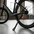 Hebie 618 AX Hinterbauständer schwarz, 20 Zoll, Achsbefestigung, universal. Stabiler Fahrradständer für Fahrräder ohne Aufnahme.
