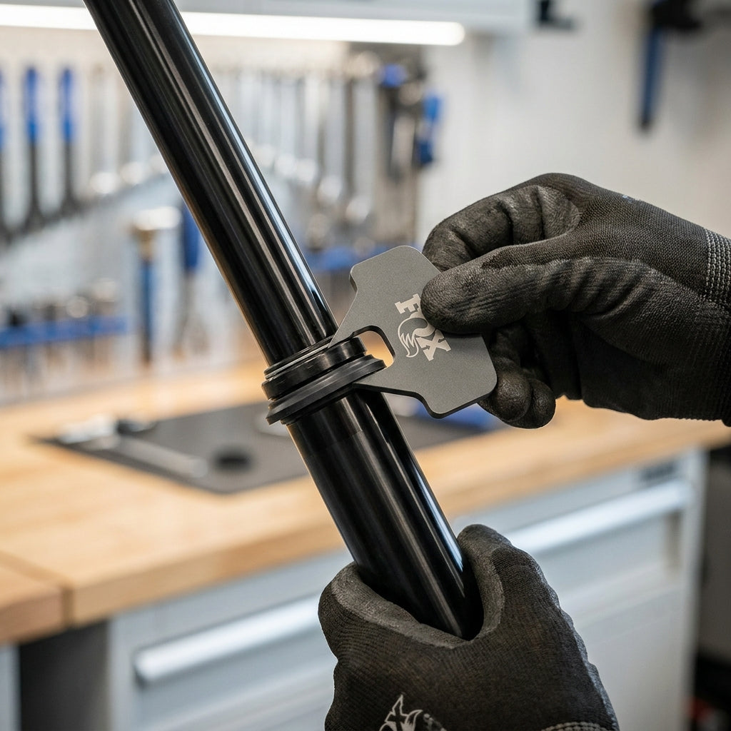 FOX Tooling Transfer Wiper Install Tool 30.9/31.6: Präzises Montagewerkzeug für FOX Sattelstützen Wiper Dichtungen.