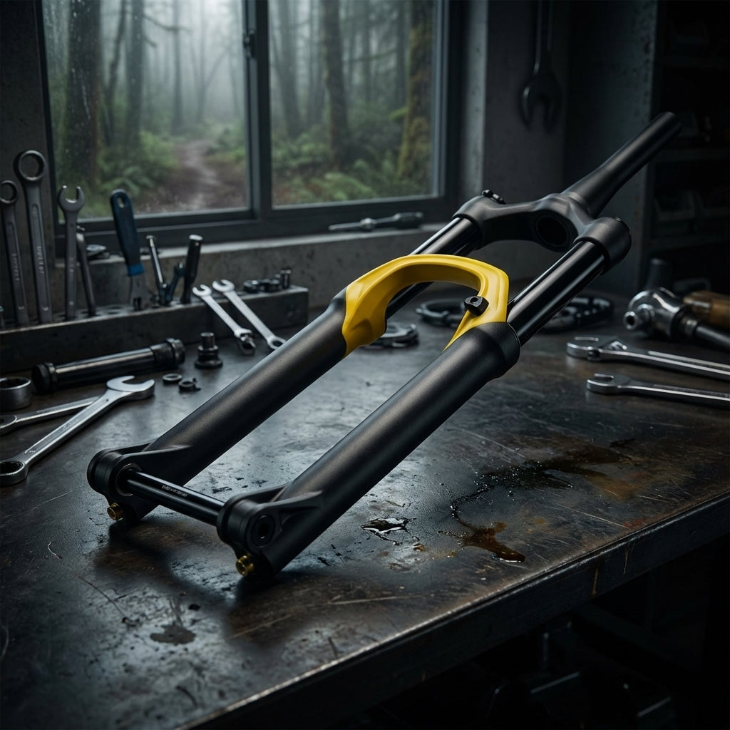Manitou Tauchrohreinheit Machete J-Unit 24 Zoll in Mattschwarz für Kinder-MTB Federgabel Upgrade und Reparatur.