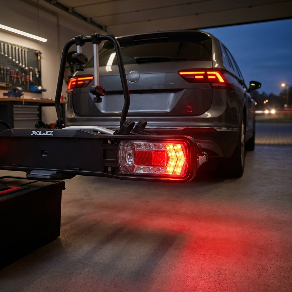 XLC LED Beleuchtung rechts CC-X19 am Fahrradträger, leuchtet rot, passend für XLC Azura Xtra/XtraLED/Almada.