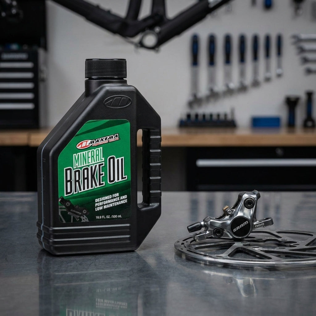 SRAM MAXIMA Bremsflüssigkeit 500ml für DB8. Langlebiges Mineralöl für konstante Fahrradbremsperformance.