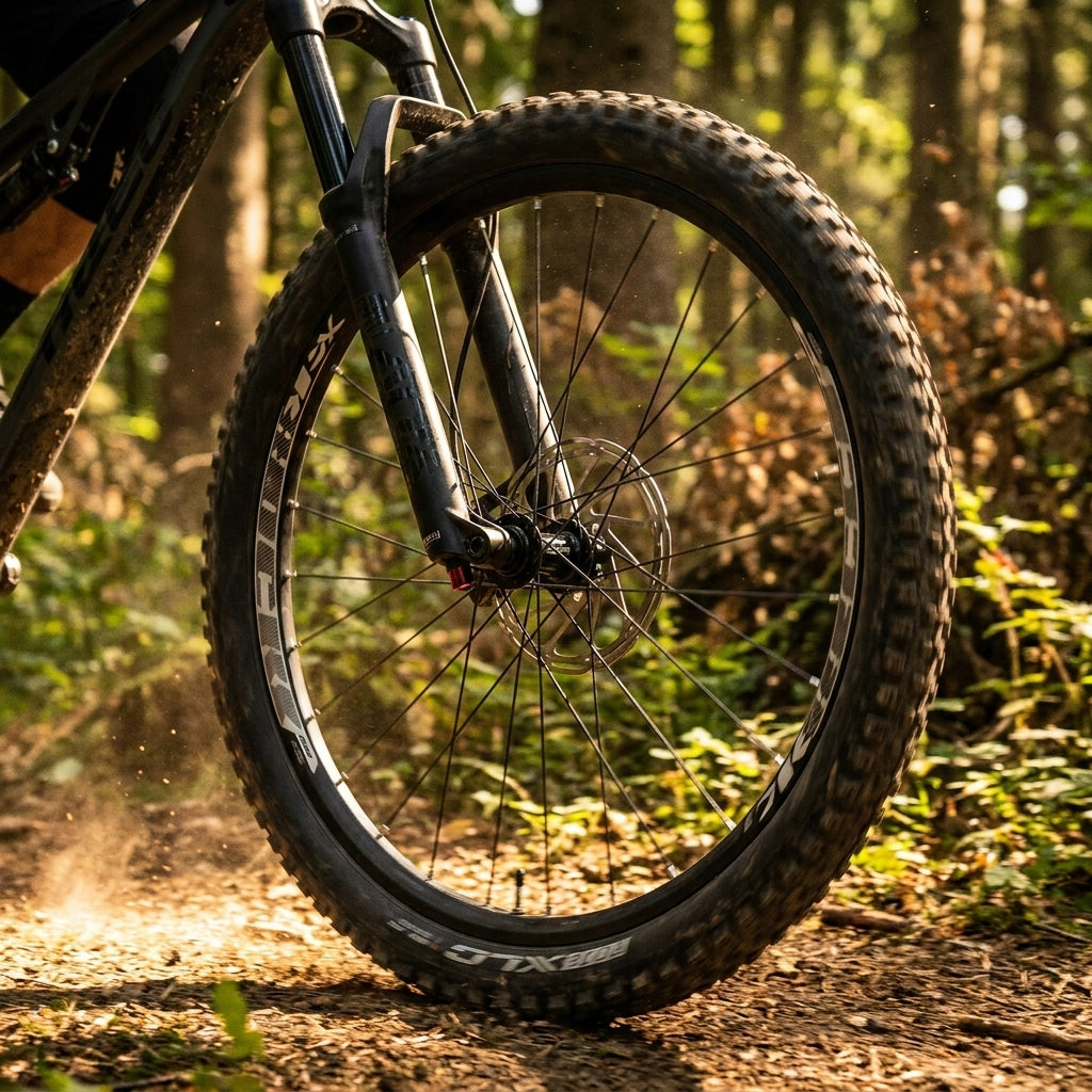 XLC Vorderrad 27.5 Zoll, schwarz, 6-Loch Disc, für Mountainbike. Robustes MTB Laufrad mit 15mm Steckachse.