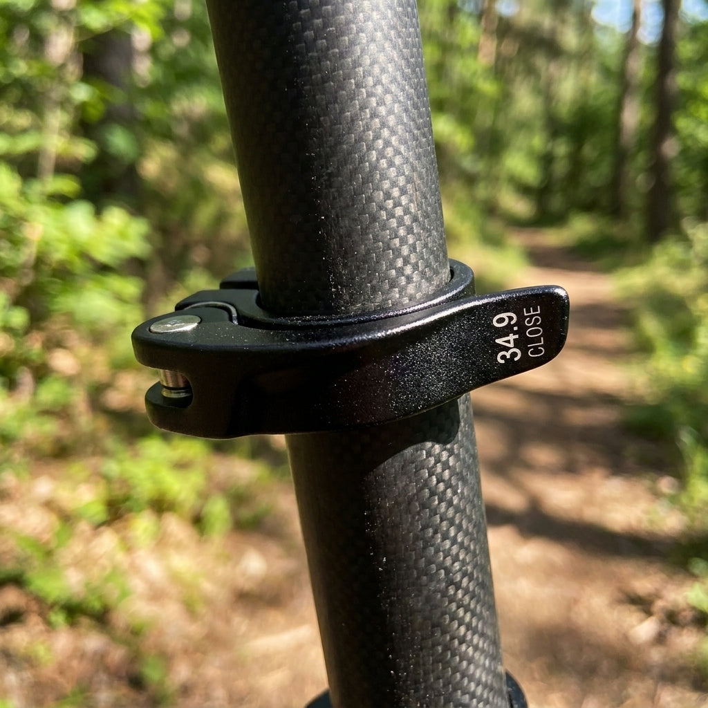 BBB Cycling SmoothLever Sattelklemme 34.9mm schwarz, werkzeuglose & schnelle Sattelverstellung.