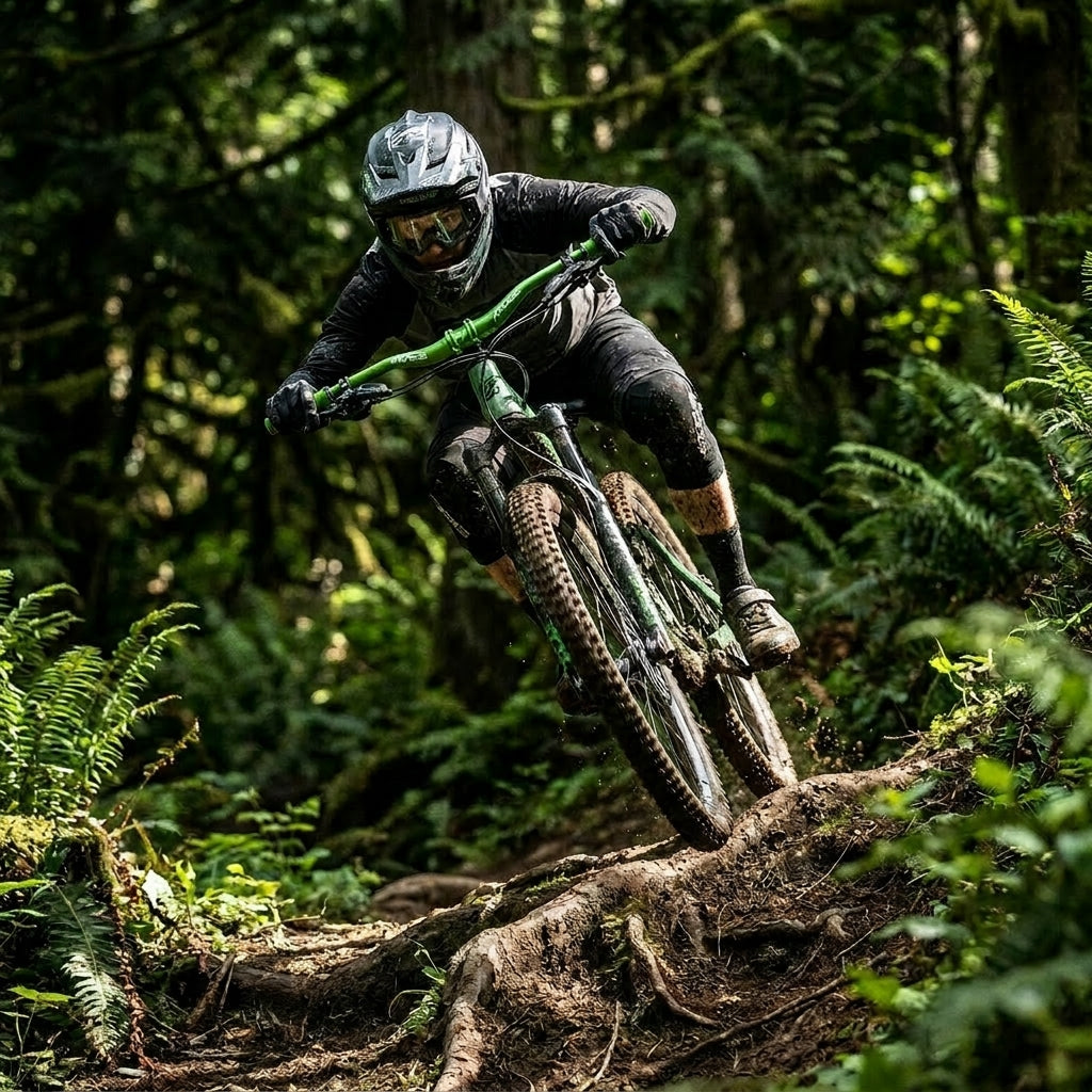 Race Face Atlas Riser Lenker grün, 31.8, 785mm. Stabiler MTB Lenker für Downhill, Enduro und Trail mit maximaler Kontrolle.