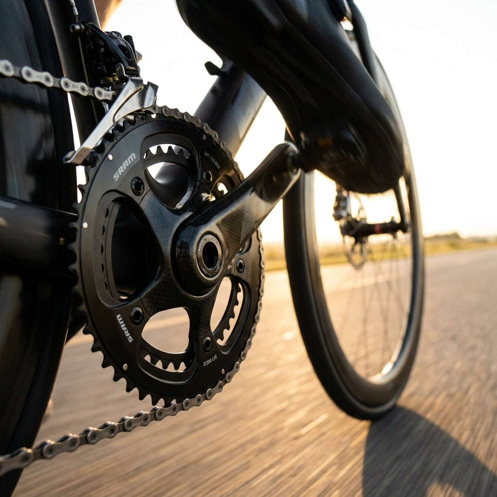 SRAM Kettenblatt Road 34T 110mm schwarz am Rennrad, effizienter 2x10-fach Antrieb.