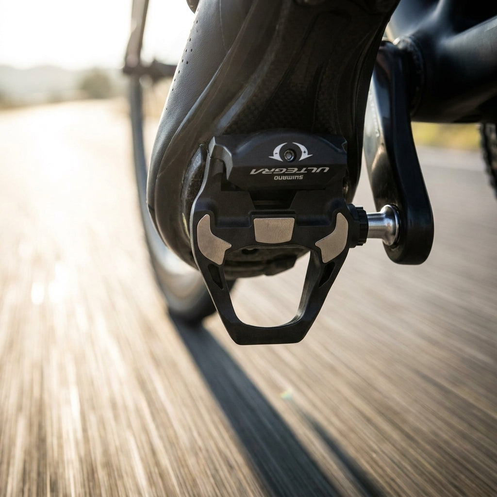 SHIMANO ULTEGRA PD-R8000 SPD-SL Pedale schwarz am Rennrad für maximale Effizienz.
