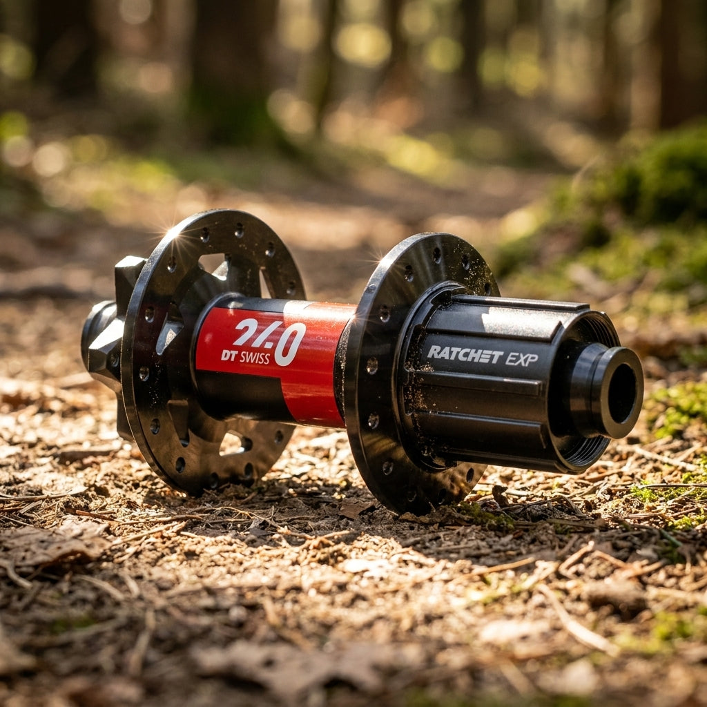 DT Swiss 240 EXP MTB Hinterradnabe, schwarz, 32 Loch. Leichte High-End Nabe für maximale Performance und Präzision.
