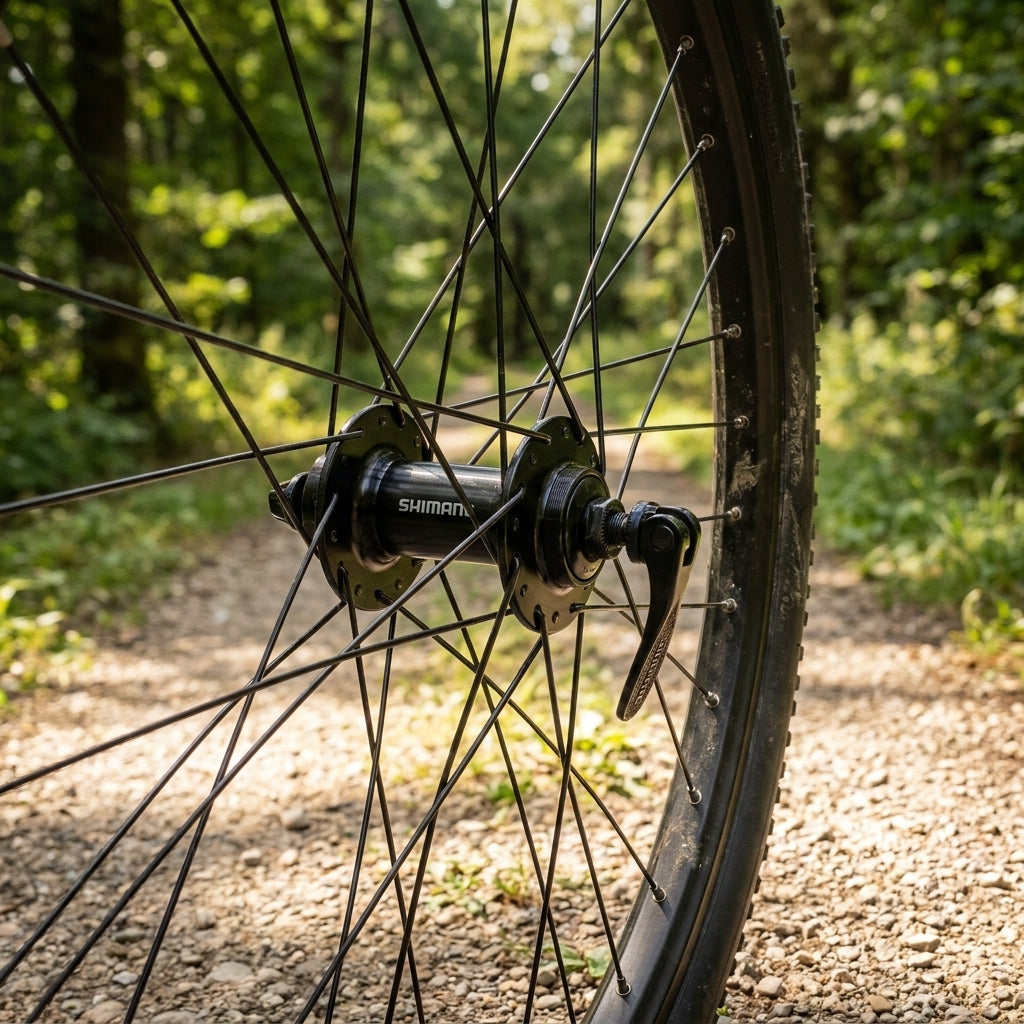 SHIMANO HB-TX500 Vorderradnabe, schwarz, 36 Loch, Schnellspanner. Robust für Trekking, City und MTB. Langlebige Fahrradnabe.