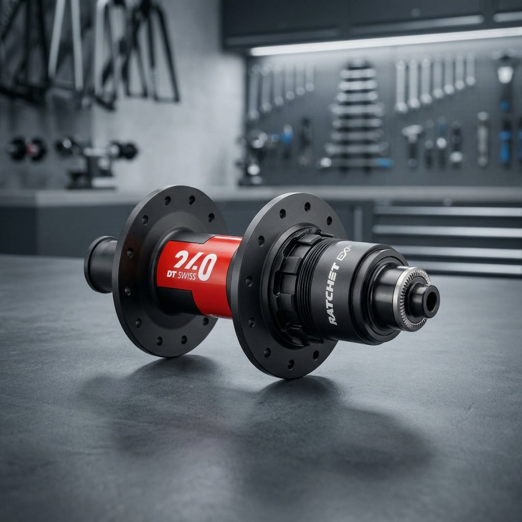 DT Swiss Nabe Road HR 240 EXP schwarz, 28 Loch. Leichte High-Performance Hinterradnabe.