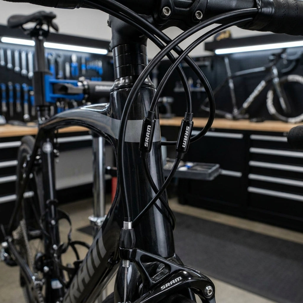SRAM Kabelenden Kit schwarz für Fahrrad Brems- und Schaltzüge. Optimierte Zugführung und Langlebigkeit.