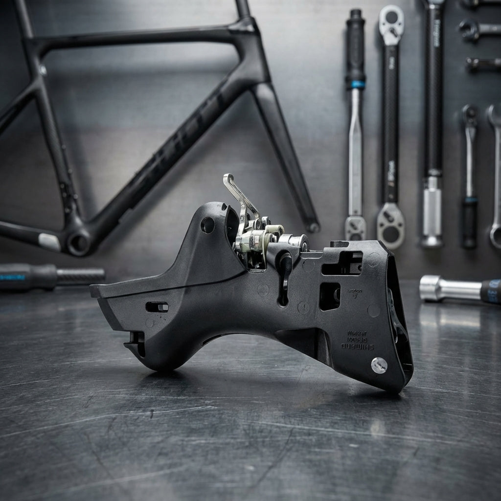 Shimano ST-9001 Hebelhalterung Rechts Ersatzteil für Rennrad Schalt-Bremshebel 86g Originalteil von fahrradteiole.com.