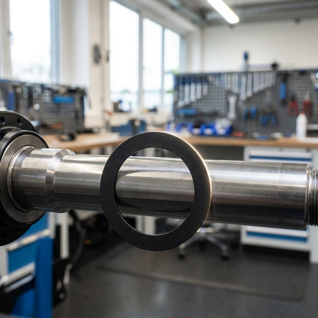 DT Swiss Spacer Pass-Scheibe Din 988 Ø26/20x0.5 mm Schwarz für präzisen Distanzausgleich an Fahrrad Naben und Lagern.