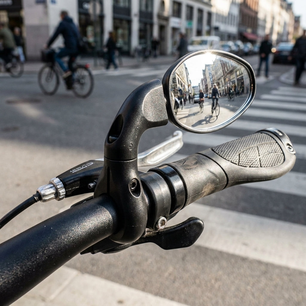 Zéfal Cyclop Fahrradspiegel mit Universal-Befestigung am Lenker, sichere Montage, neueste Version, reflektiert Stadt.