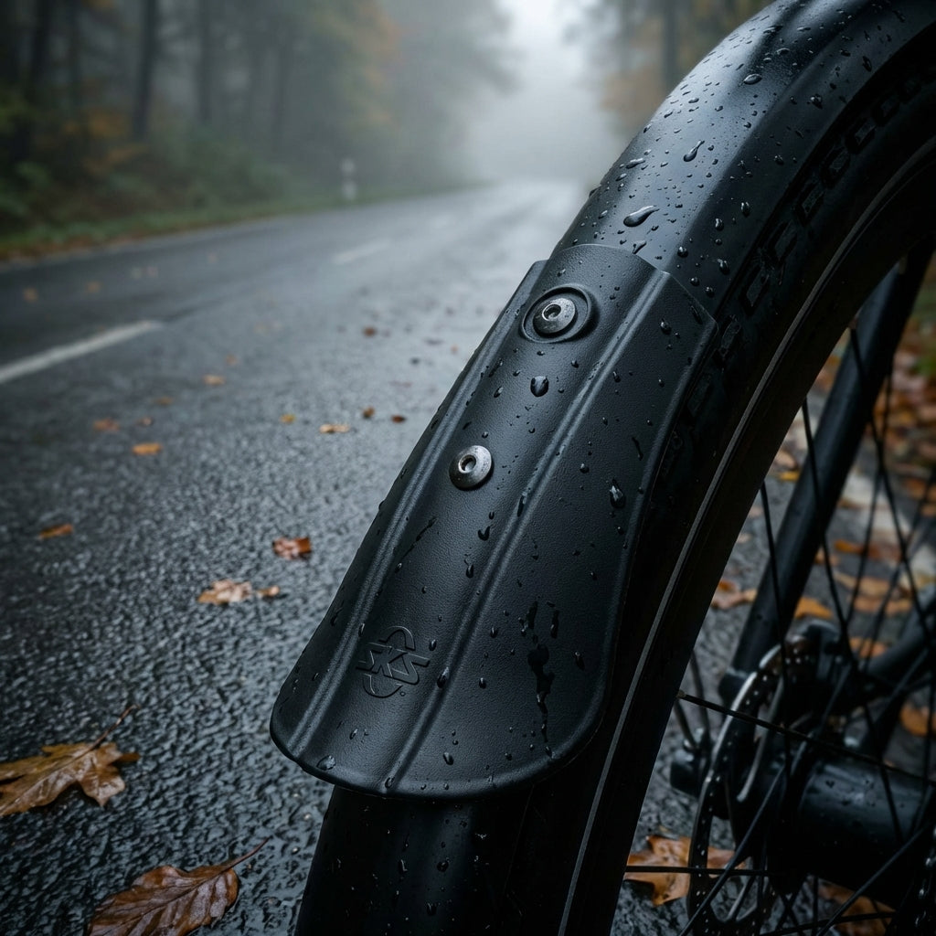 SKS Germany Spoiler XXL 53 mm Spritzschutzverlaengerung fuer Fahrrad Schutzbleche zur Montage mit Kunststoffnieten schwarz