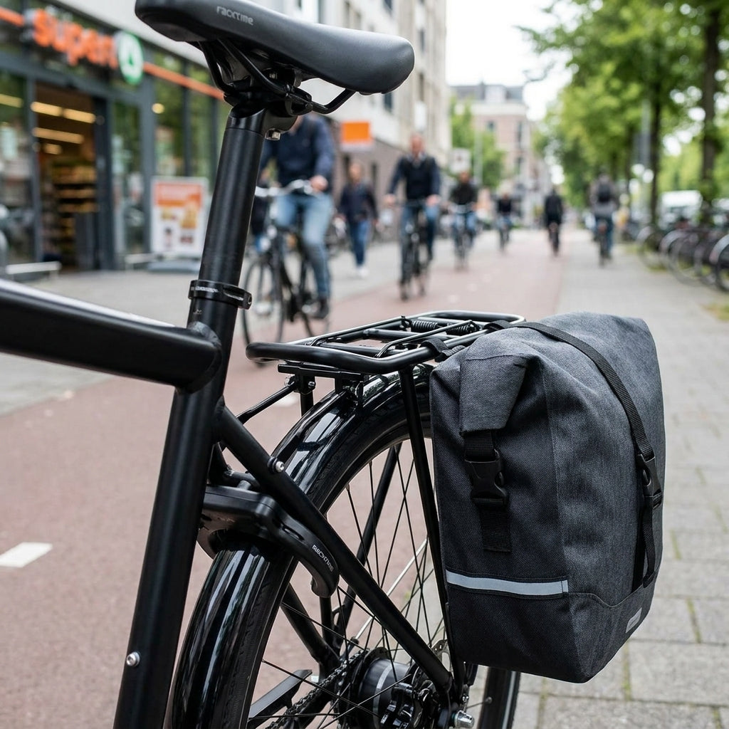Racktime Gepäckträger Basic 2.0 schwarz, stabiler Heckträger für 26 Zoll Fahrrad, mit Packtasche