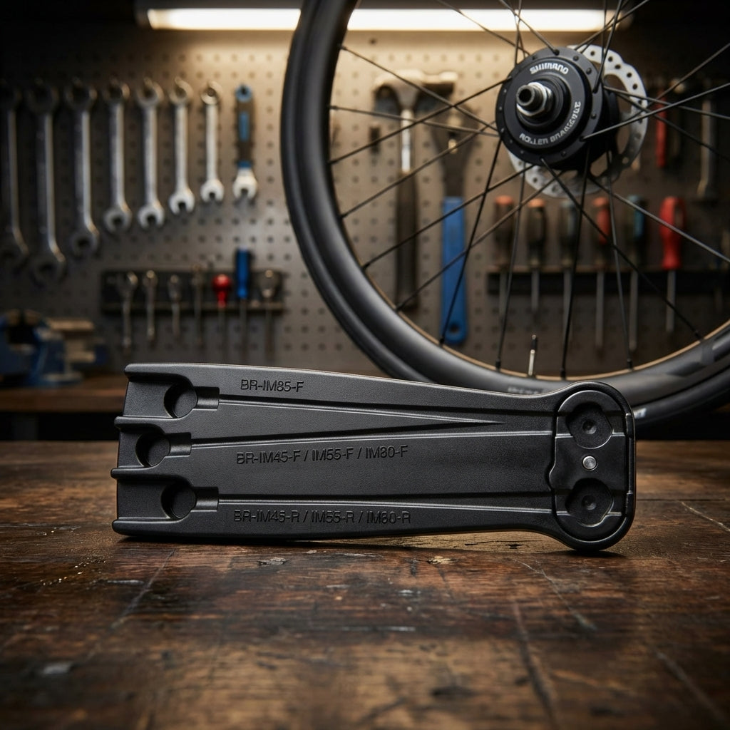 Shimano TL-IM21 Mess-Befestigungshilfe für präzise Montage von Rollenbremsen am Fahrrad in der Werkstatt.