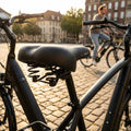 P&P Bequemsattel Luftikus Plus schwarz für City-, Trekking-, E-Bikes. Komfort durch Spiralfederung und Polsterung. 280x210mm.