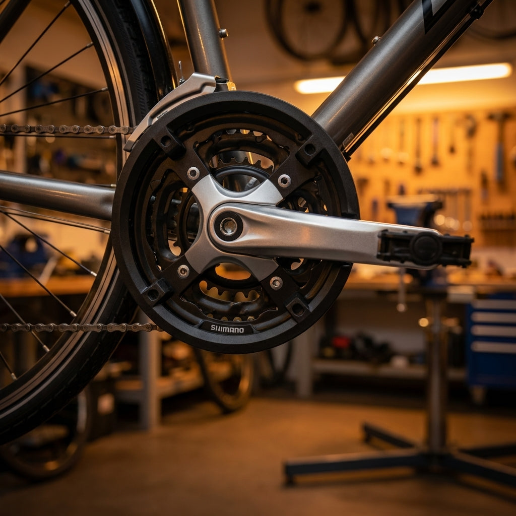 Shimano Kettenschutzring 44 Zähne FC-M430 für Trekkingräder und Mountainbikes inklusive Montageschrauben.