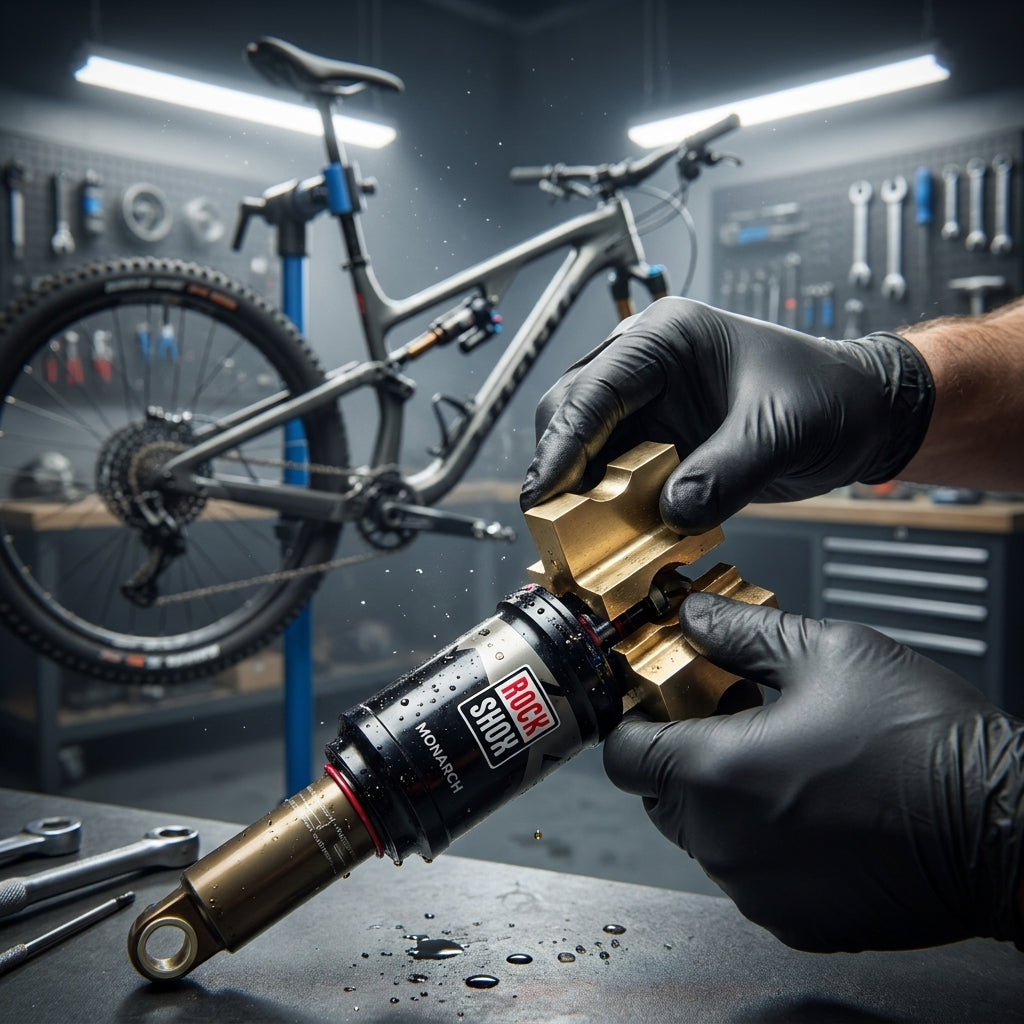 Rockshox Spannwerkzeug für Hinterbaudämpfer Monarch Vivid Air. Präzise Wartung und Reparatur für Mountainbike Federung.