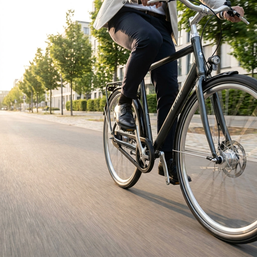 Fahrrad mit Hebie Vollkettenschützer für Shimano Nexus 5Gang.