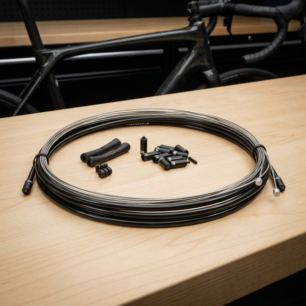 SRAM SlickWire Standard Schalt Bremskabel Kit schwarz für Rennrad und MTB. Präzise Performance und leichte Montage.