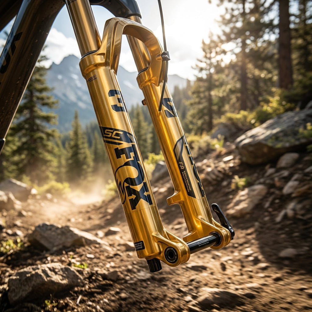 FOX Service Set 34 SC 29 Zoll 120 mm Podium Gold. Präzises Upgrade für Mountainbike Federgabeln. Optimale Performance und Steifigkeit.