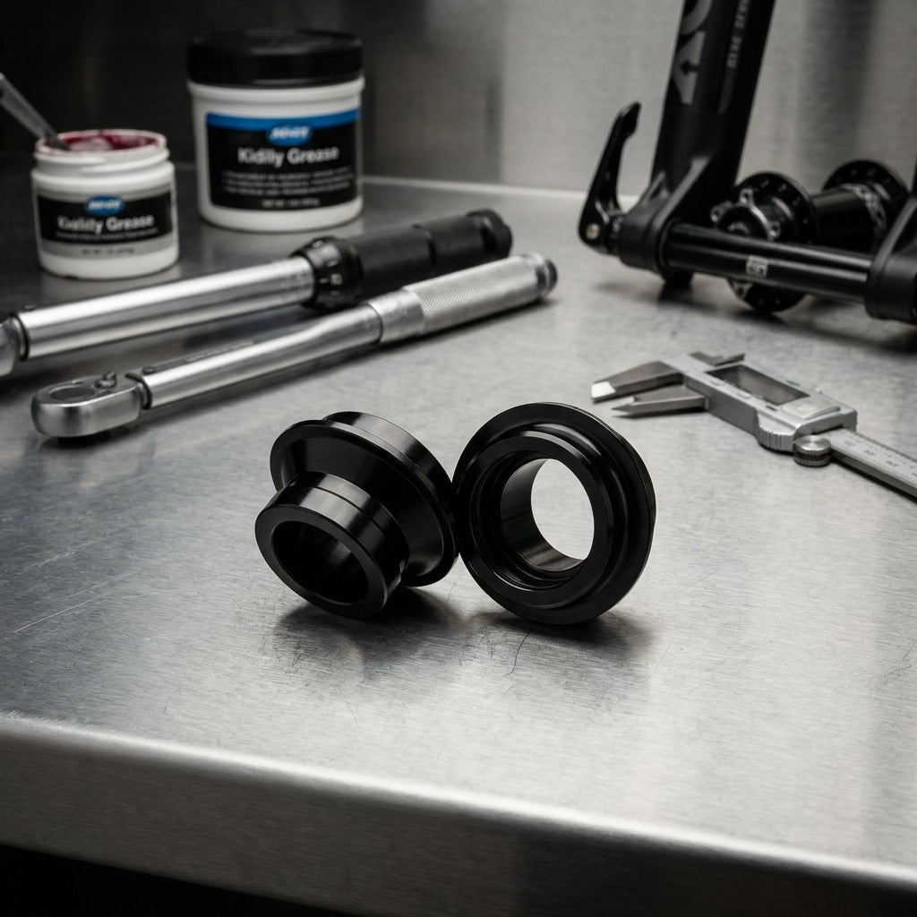Race Face Trace End Cap Kit 15x110mm schwarz für VR-Nabe. Präzise Boost-Anpassung, hohe Steifigkeit, Fahrradteile.