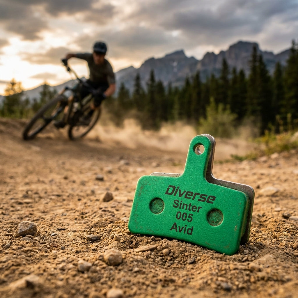 Scheibenbremsbelag Sinter 005 Avid organisch, grün. MTB Race Bremsbeläge im 25er Pack für beste Performance & Kontrolle.