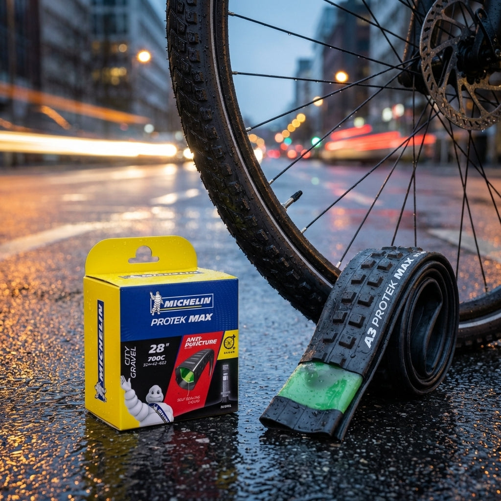 Michelin A3 Protek Max 28 Zoll Fahrradschlauch mit Pannenmilch für maximale Pannensicherheit bei City und Trekking Bikes.
