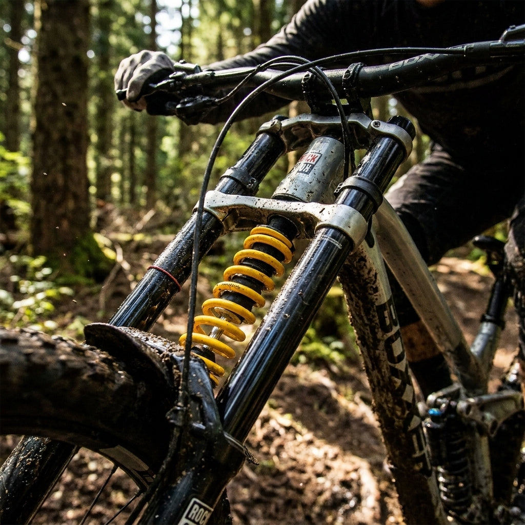 RockShox Boxxer Coil Feder weich gelb für MTB Downhill Federgabel. Optimal für Dämpfung und Kontrolle.
