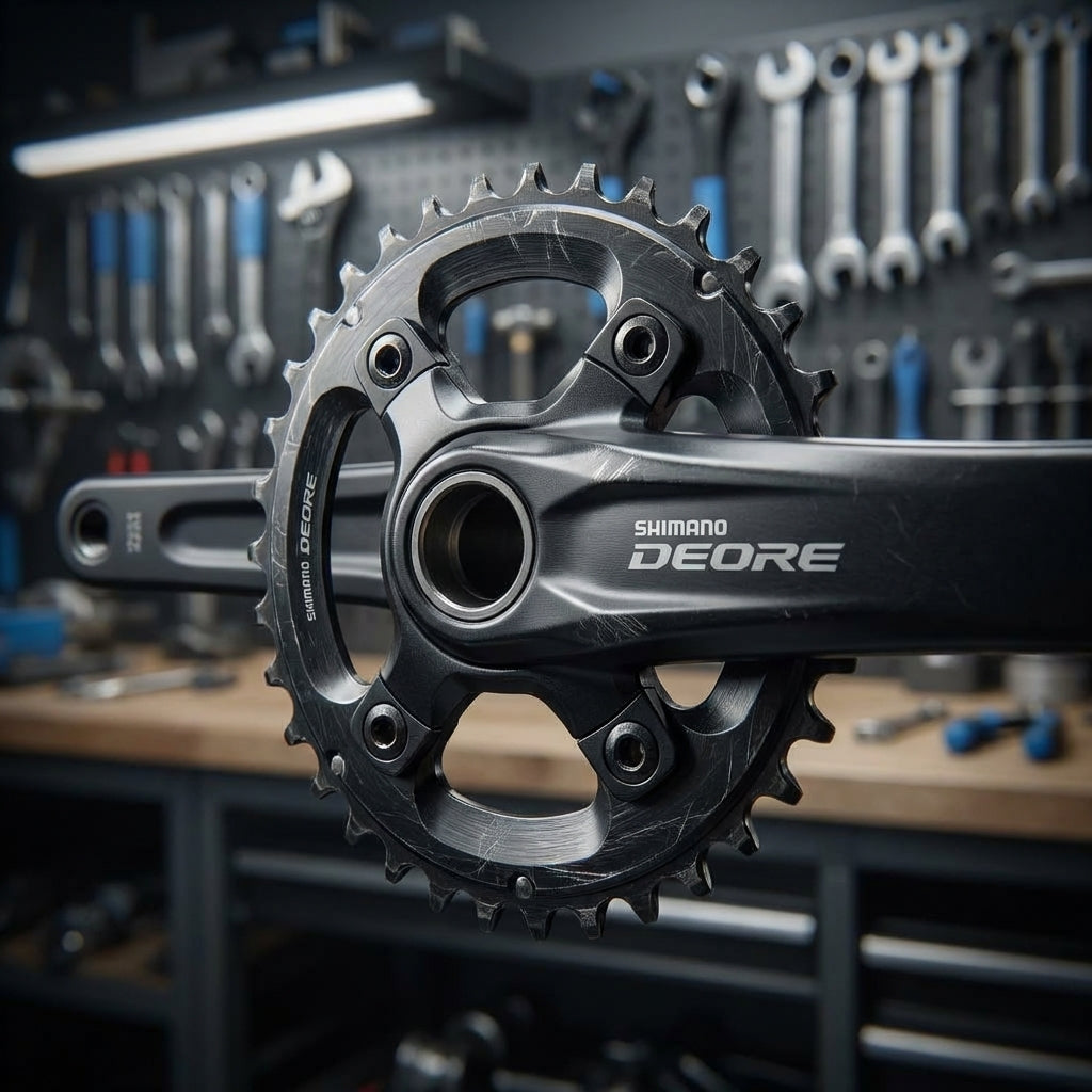 SHIMANO DEORE Kettenblatt FC-M590/FC-M591 32 Zähne für langlebigen MTB-Antrieb.
