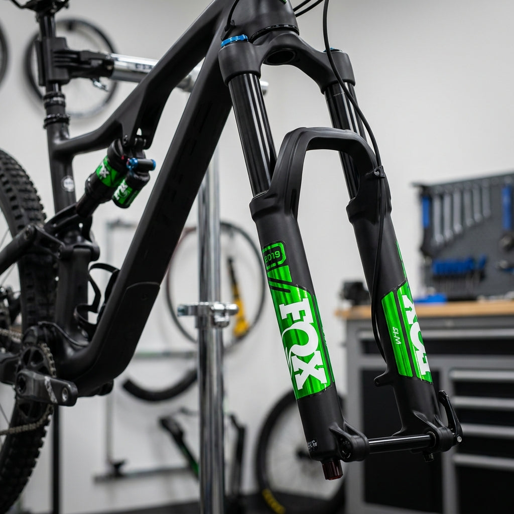 FOX Decal 2019 AM Heritage, grün. Hochwertiger Aufkleber-Satz für MTB Gabel und Dämpfer. Verleiht sportlichen Look und schützt.