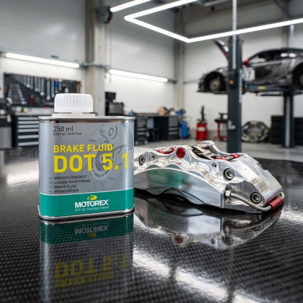 MOTOREX Bremsflüssigkeit DOT 5.1 250ml für maximale Sicherheit und Performance. Schutz vor Dampfblasen bei Extrembedingungen.